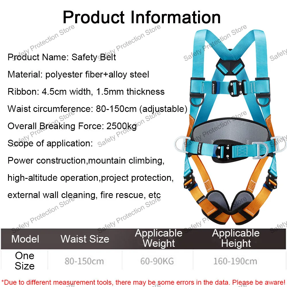 Imagem -02 - Five Point High Altitude Work Safety Harness Cinto de Segurança de Corpo Inteiro Treinamento de Escalada ao ar Livre Equipamento de Proteção de Construção