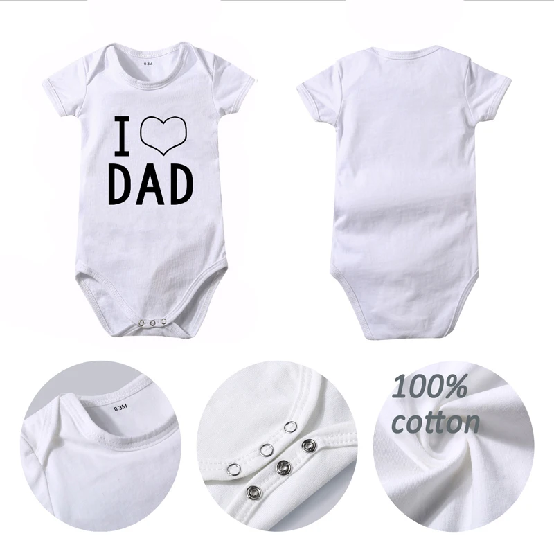 0-24 Months Twins Baby Boy Girl Clothes Love Dad Mom Letter Printing Onesies Cotton Short Sleeve Bodysuits 2Pcs Set Baby Outfits