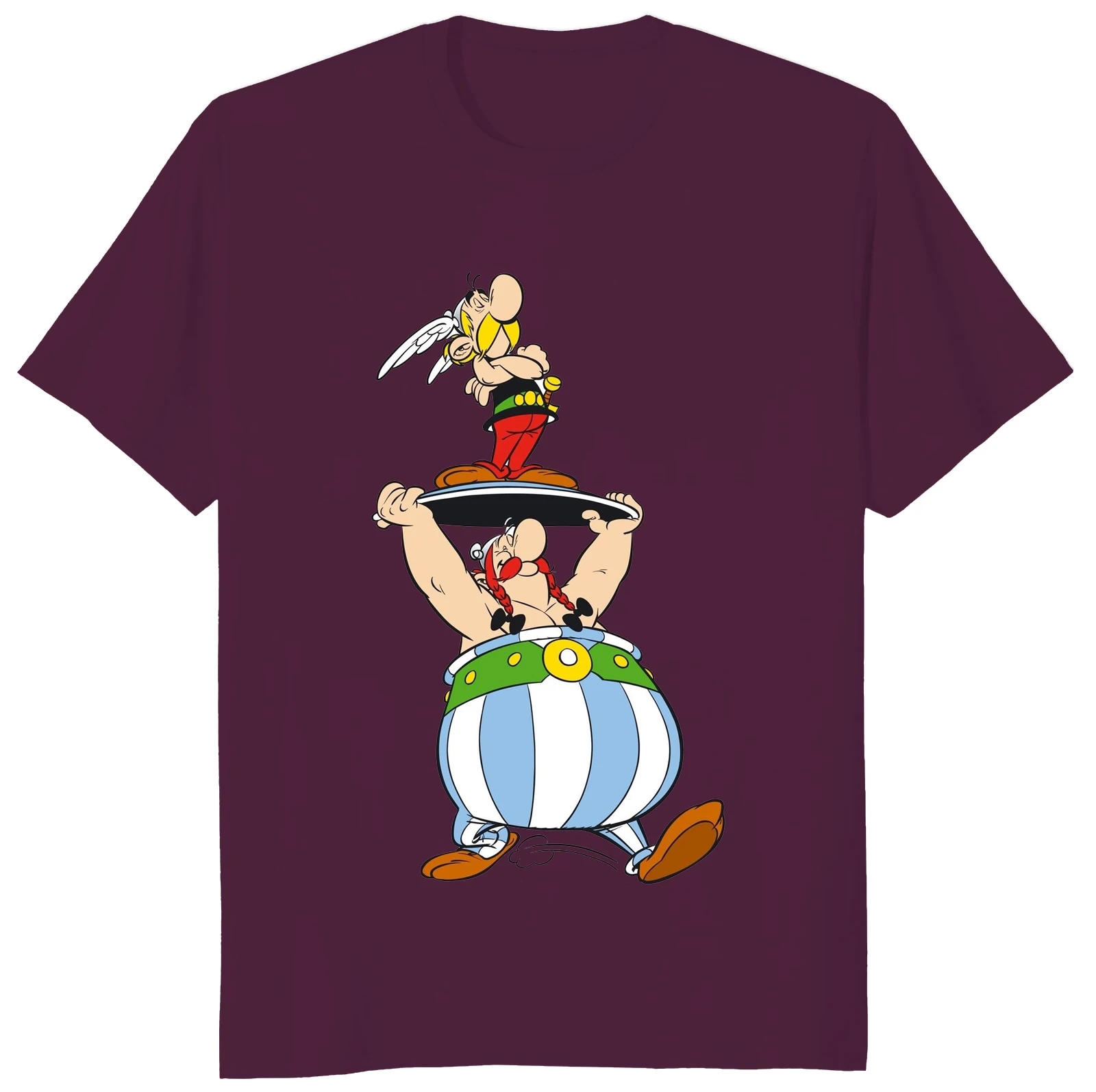 Popeye Asterix and Obelix Printed Cotton Short-sleeved T-shirt Street Wear Kawaii Men\'s and Women\'s Festival Can Be Summer Tops