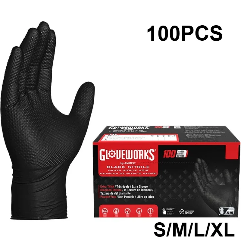 10–100 Stück blaue Nitril-Handschuhe, Einweg-Reinigungshandschuhe für die Küche, Geschirrspülen, wasserdicht, latexfrei, puderfrei, Arbeitshandschuh – Detail 8