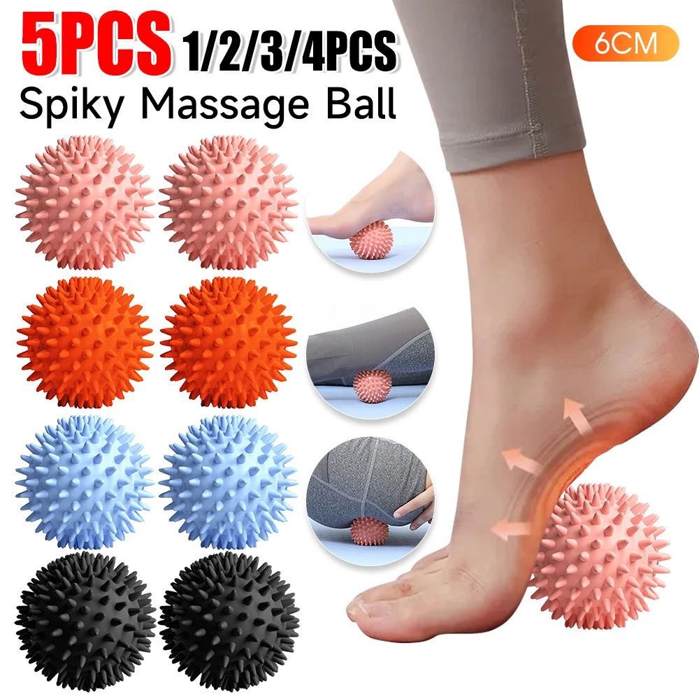 Sport-Massageball, 6 cm, myofasziale Entspannung, Massagegerät, stachelig, tiefes Gewebe, Triggerpunkt, Muskelregeneration, Schmerzlinderung, langlebiger Igel