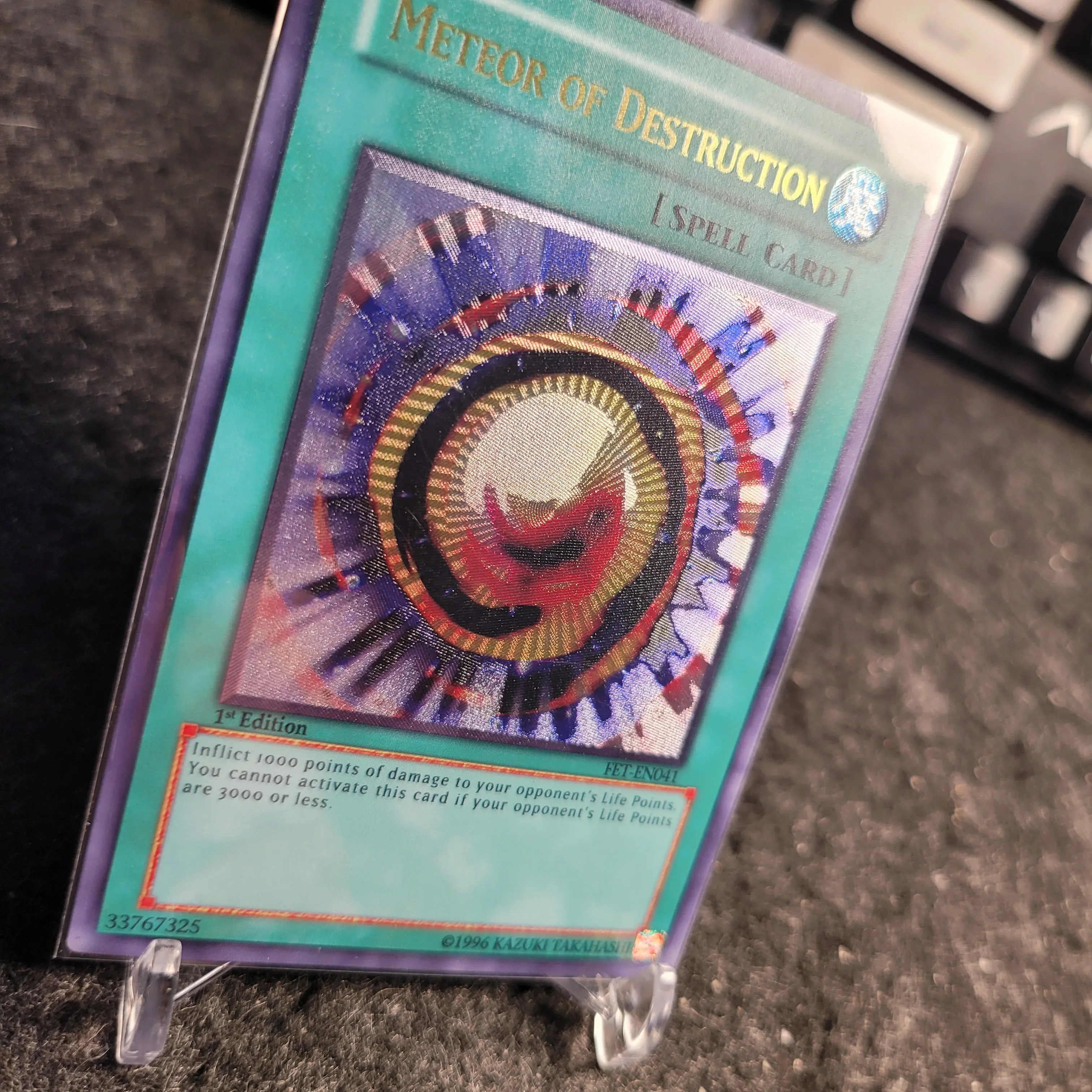 Yu-Gi-Oh  Ultimate Rare FET-EN041/Meteor of Destruction Children's Gift Collectible Card Toys (Not Original)