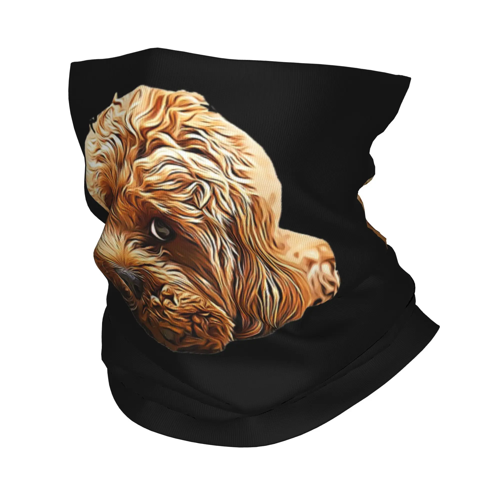 Cavapoo Cavoodle Cockerpoo جرو مصمم الكلب القلطي مزيج باندانا الرقبة الجراب مطبوعة التفاف وشاح متعدد الاستخدام الدراجات وشاح ركوب الخيل