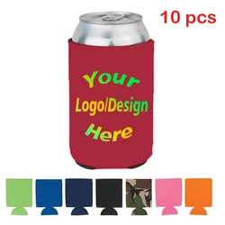 10pcs Custom Logo Foam Can Cooler Camo Can Grip Beer Can Handle Storage Holder Belt Cans Buckle Cup Holder Promotional Products