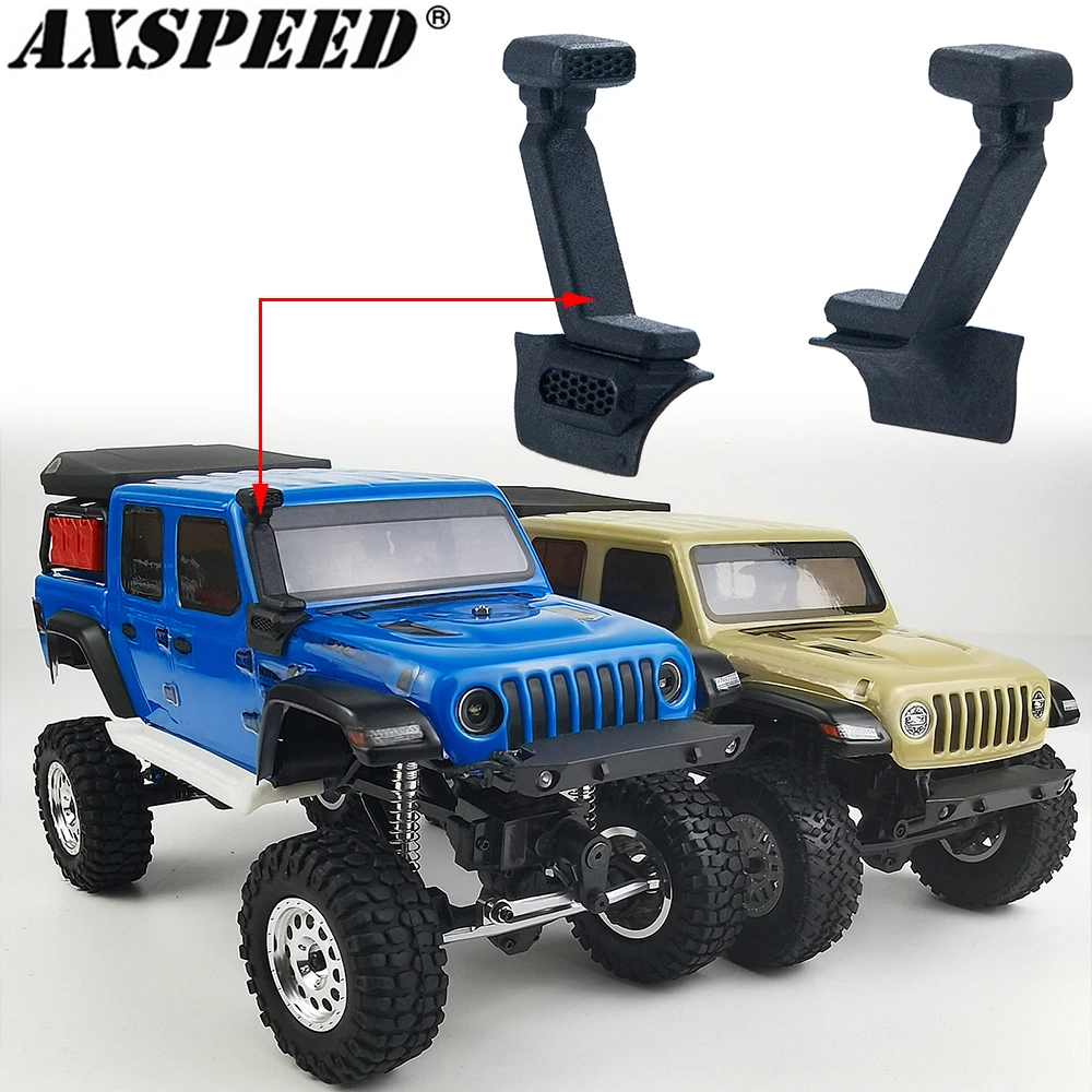 AXSPEED RC Car Snorkel Hood Mount Wading Throat Air Intake dla Axial SCX24 AXI0002 AXI0005 1/24 RC Crawler Upgrade Parts