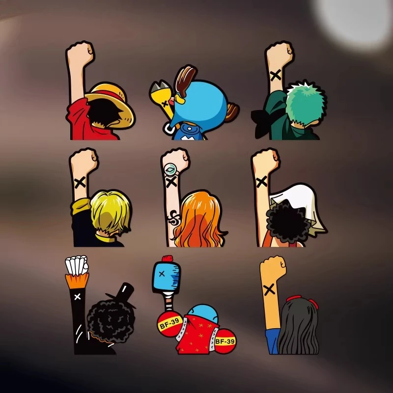 

One Piece Luffy Chopper Cartoon Anime Sticker Straw Hat Zoro Car Sticker Side Door Scratch Sticker Decoration