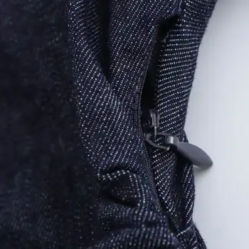 שמלת ג'ינס MIDI מסדרת 1975 אביב 2025 חדשה של ETJ עם רוכסן צד בדש, שמלה צמודה ואלגנטית, מותן מקומטת ואופנתית 8 best sales שמלות דמין - №3