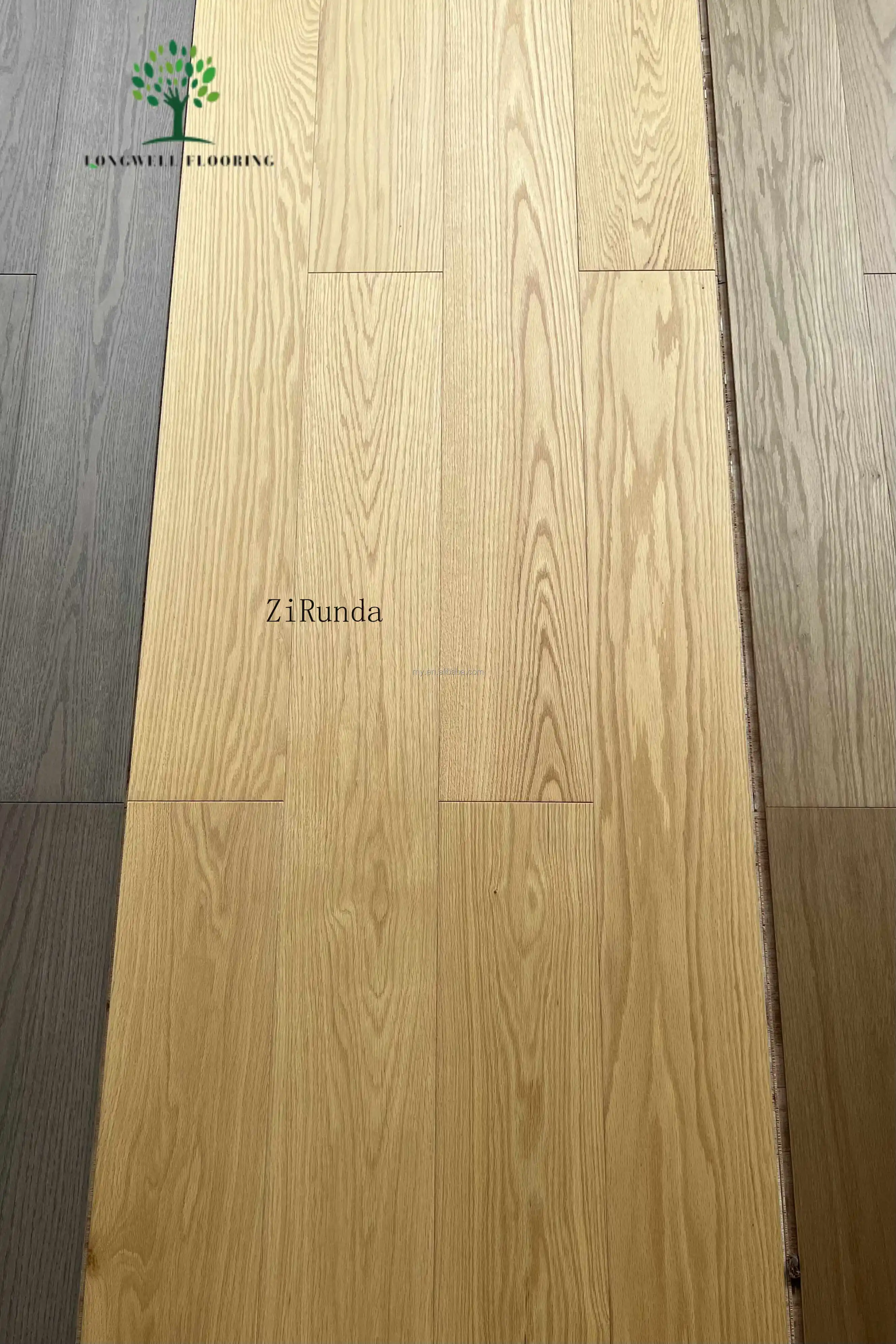 Versione personalizzata Pavimento ampio Pavimento interno ecologico in rovere bianco Legno
