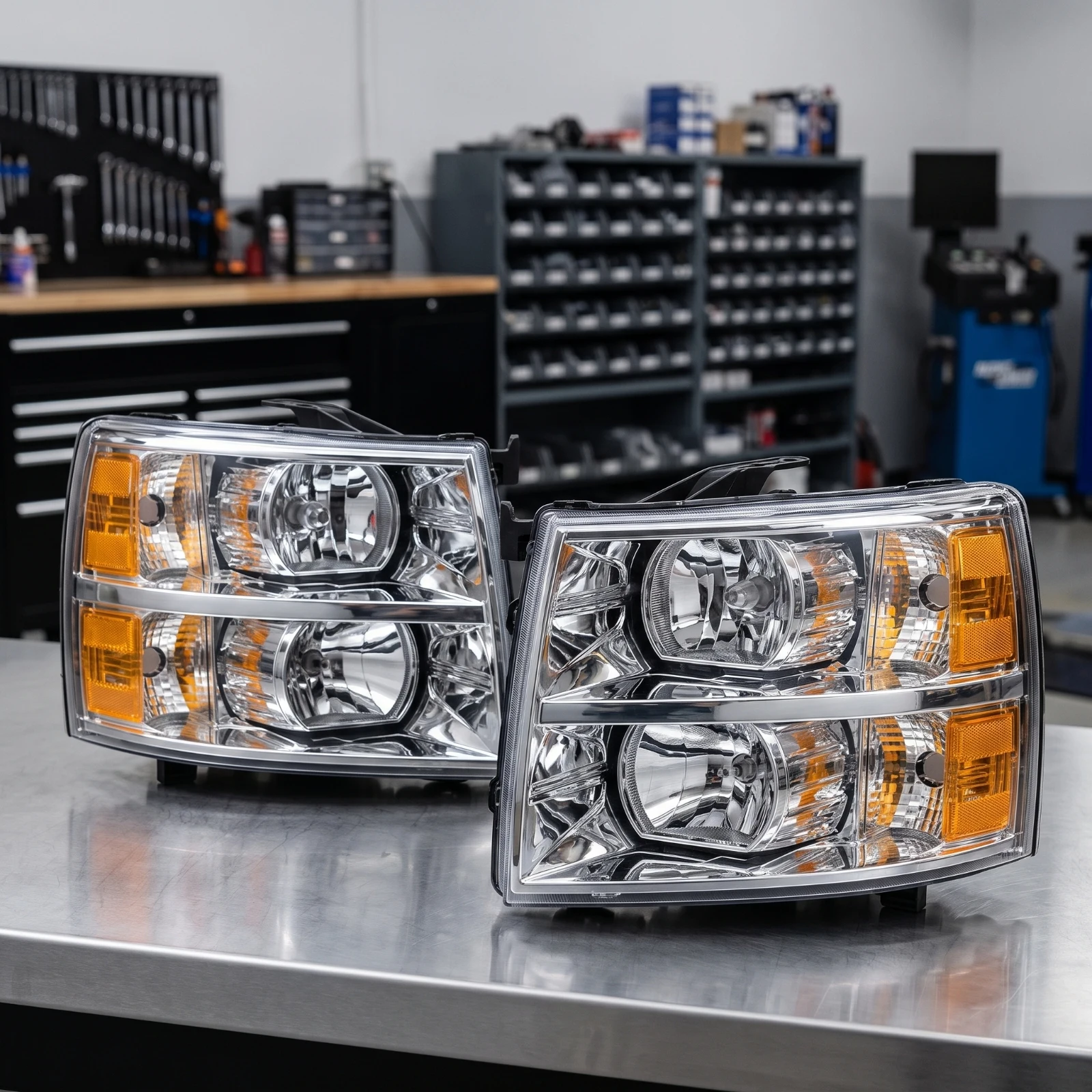 Replacement Headlight Assembly Clear Lens Headlight Assembly Lamp Bright LED for Truck Owners, Collision Repair