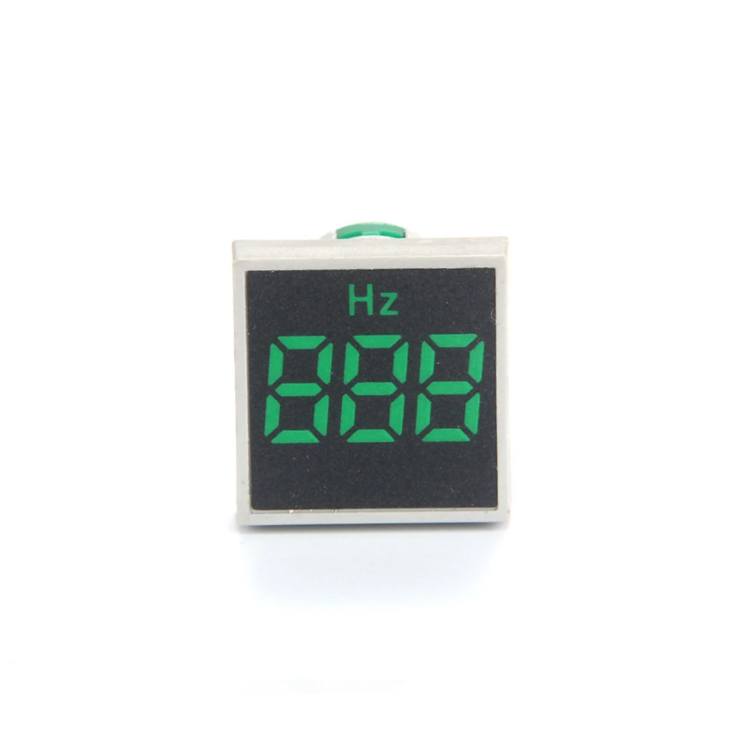 ABILKEEN 29X29MM Square Head LED Digital Display Hertz Meter 0-99Hz Industrial Signal LED Indicator Light Hertz Measure Meter