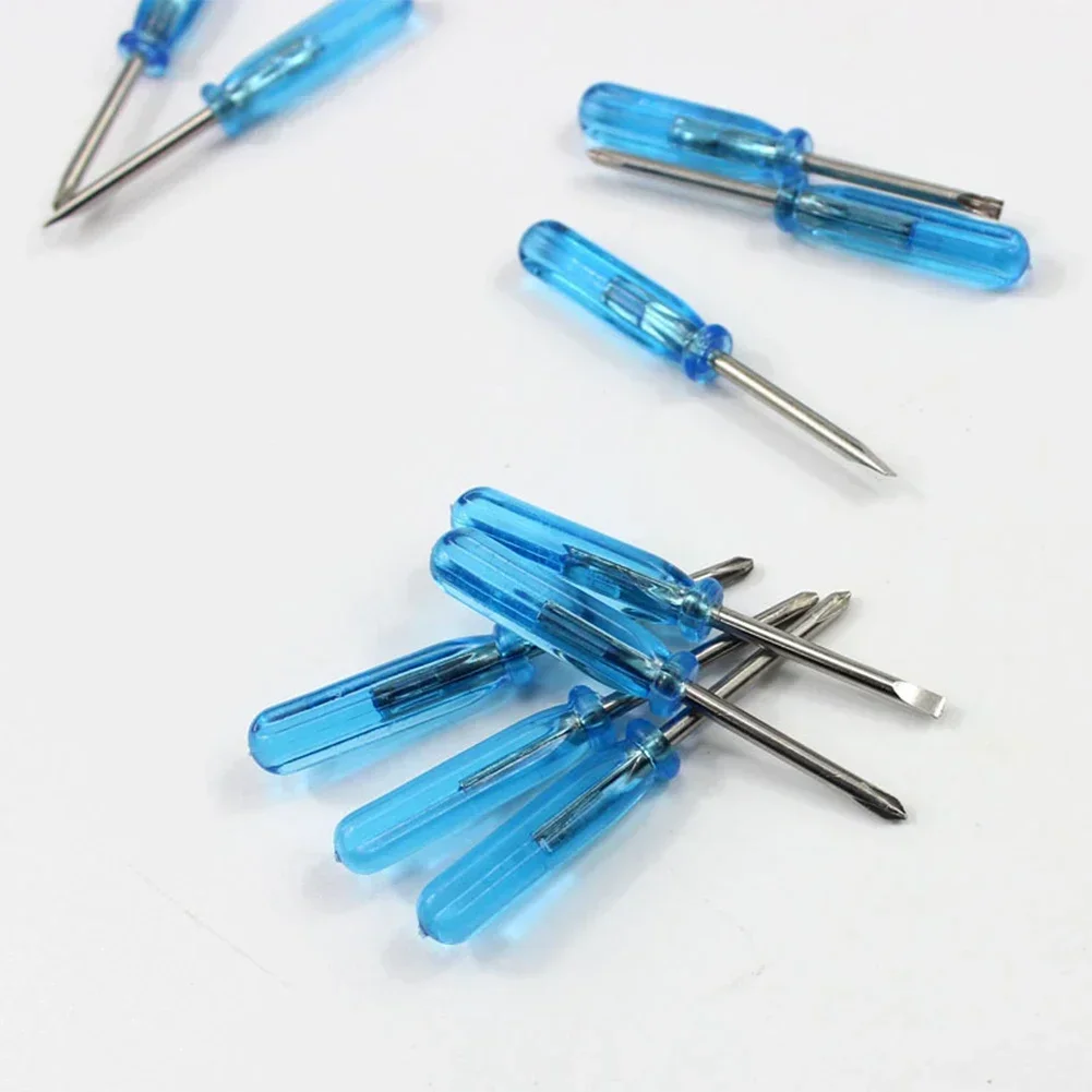 7Pcs Mini Screwdrivers 45mm 1.77Inch 45# Steel Repair Slotted Cross Screwdriver For Disassemble Toys Small