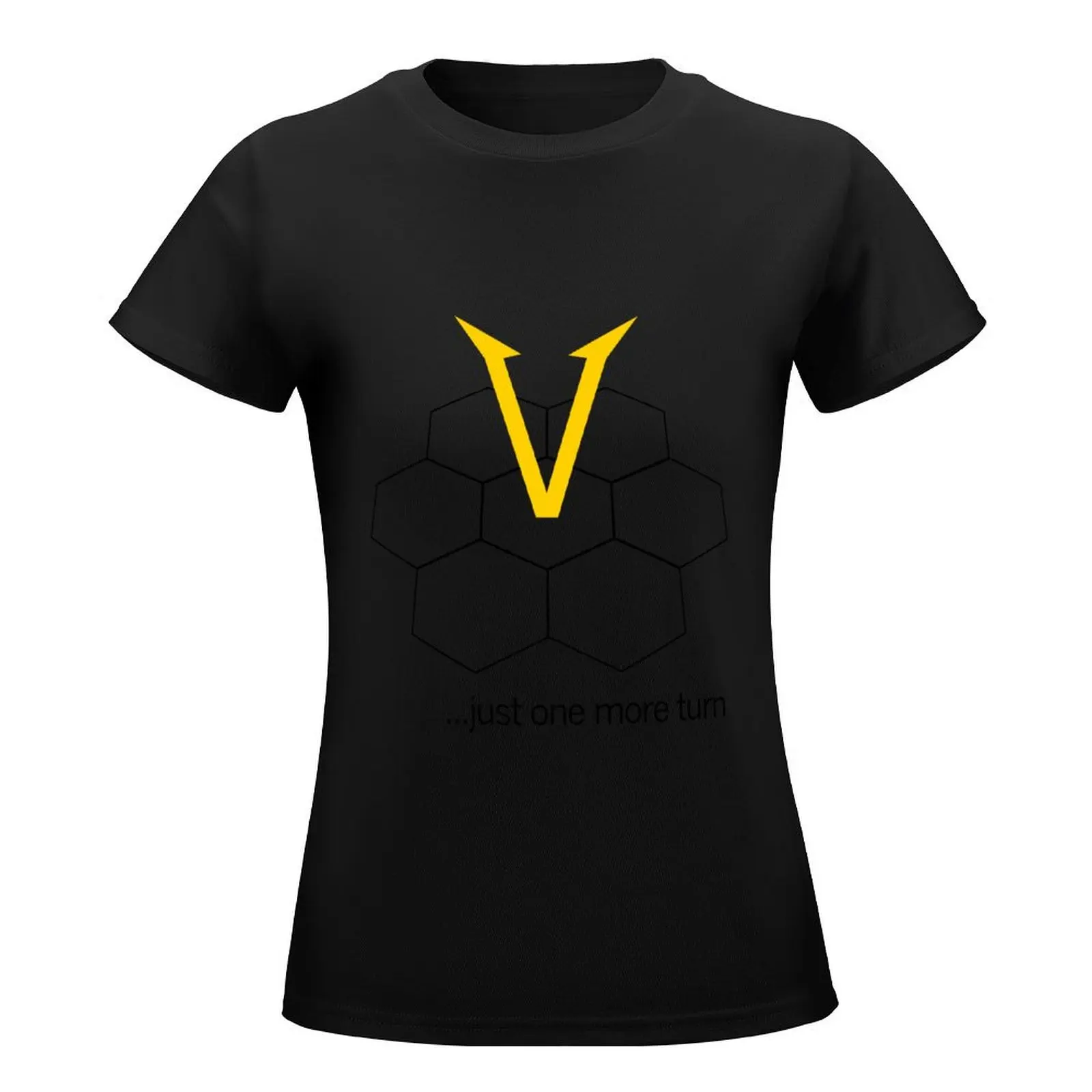 Civ V - One more Turn (light) T-Shirt funny Blouse workout shirts for Women loose fit