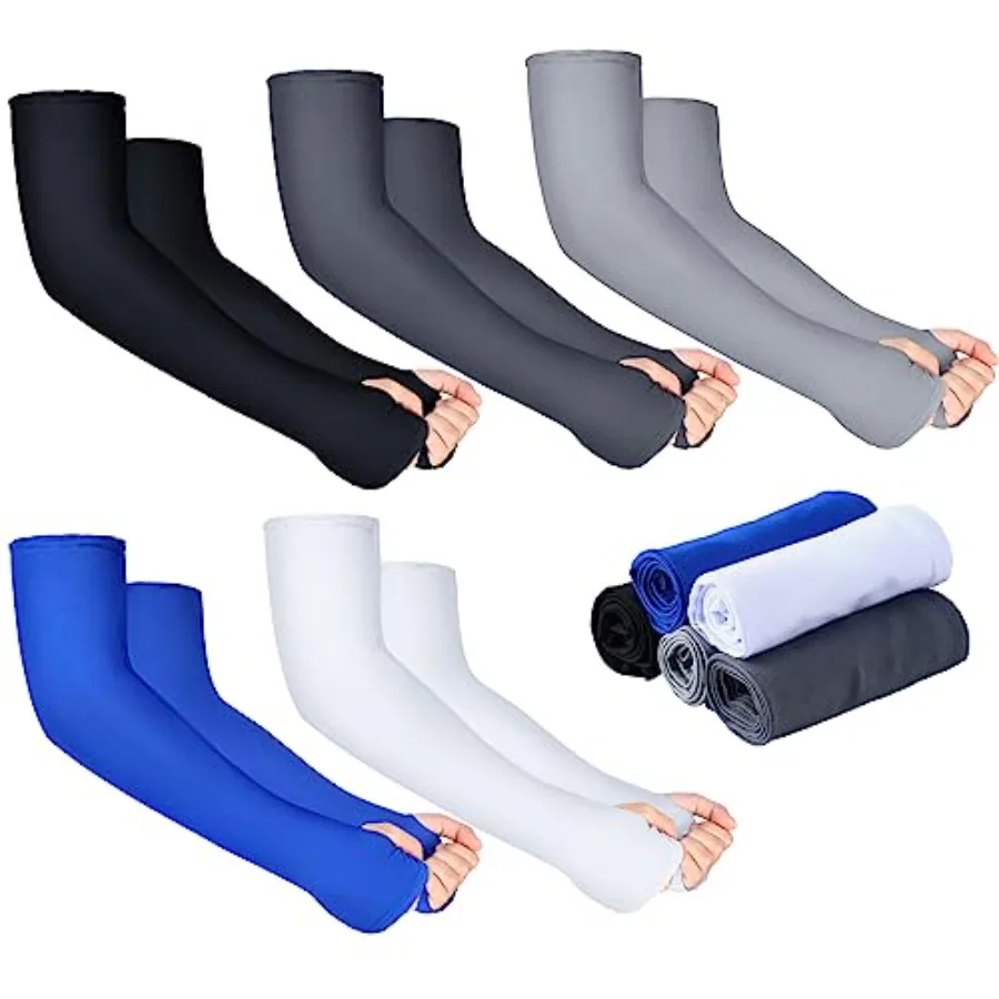 

Bememo 10 Pairs Camo Arm Sleeves with Thumb Hole for Men Cooling UV Sun Protection Cover Compression Sport Sleeve for Cycling