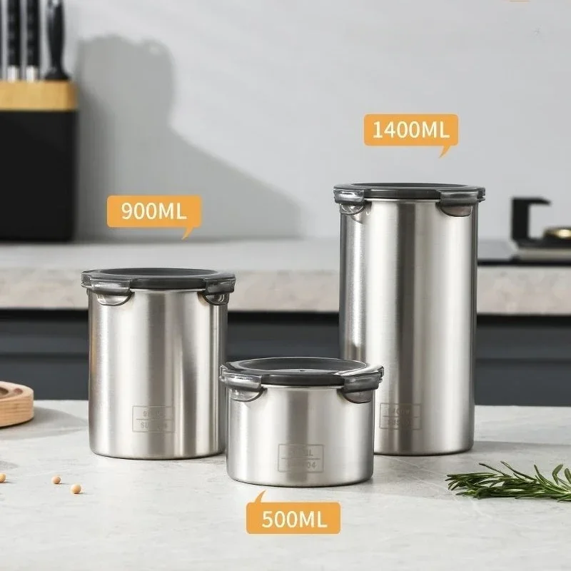 304 Stainless Airtight Containers for Food Storage Containers for Kitchen Organizer Boxes Suger Tea and Coffee Boxes Box Home