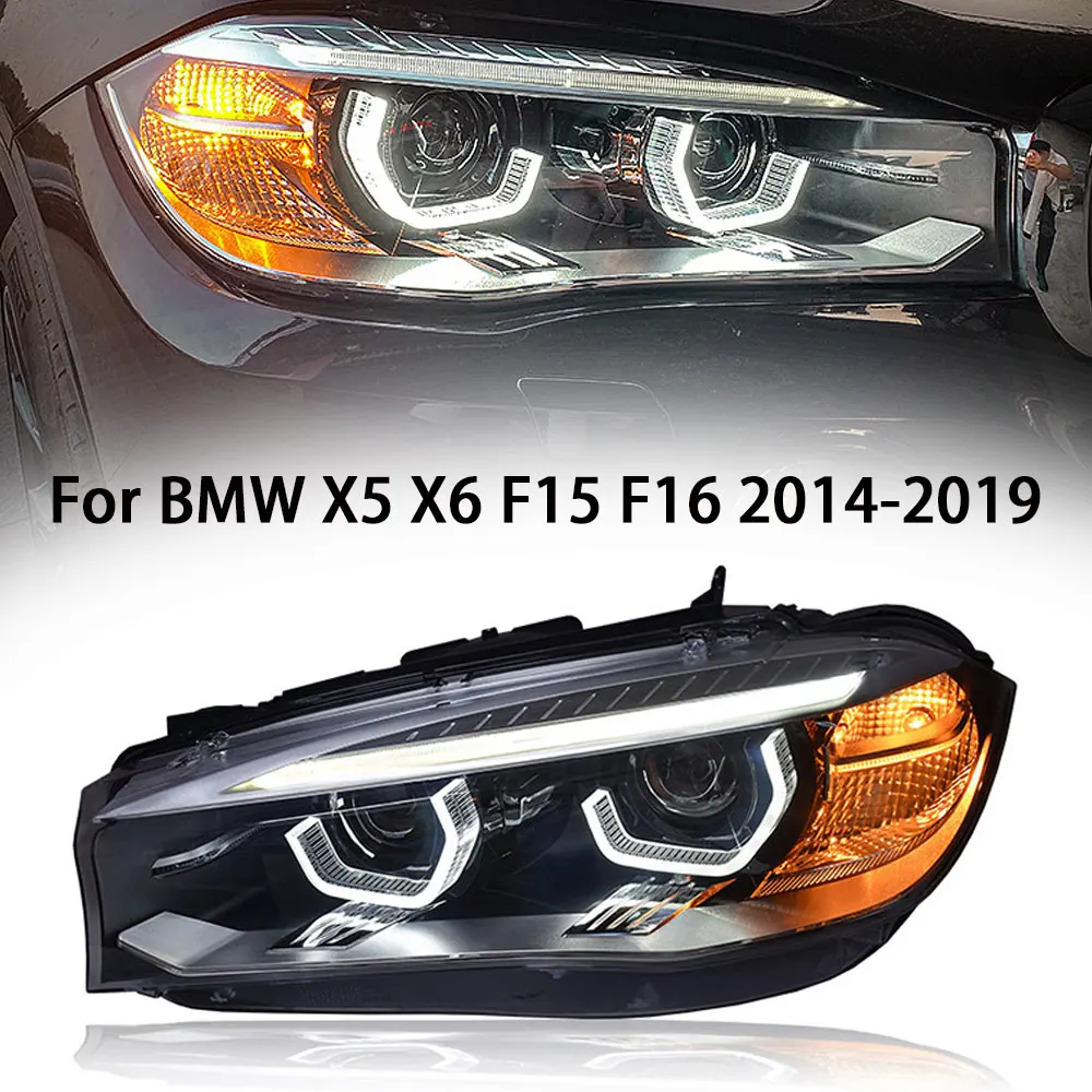 

Фонари головного света для BMW X5, X6, F15, F16, 2014-2019, фары головного света, F15, F16, F85, ДХО, сигнал поворота, фара дальнего света, проектор ангельских глаз
