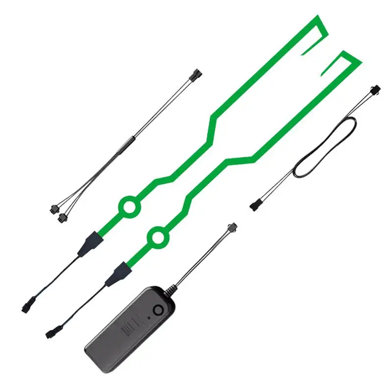 

2 Pcs Motorcycle Helm Light Strip Night Riding Signal Helm EL Light Safe Night Driving Decoration Helm Light Strip Motorcycle