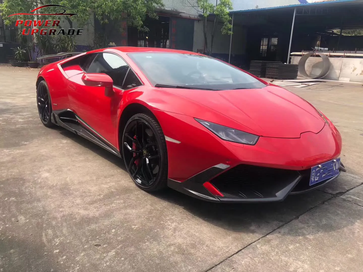 M Style Carbon Fiber Front Bumper Front Lip Side Skirt Diffuser Spoiler For Lamborghini Huracan LP610 LP580 Body Kit