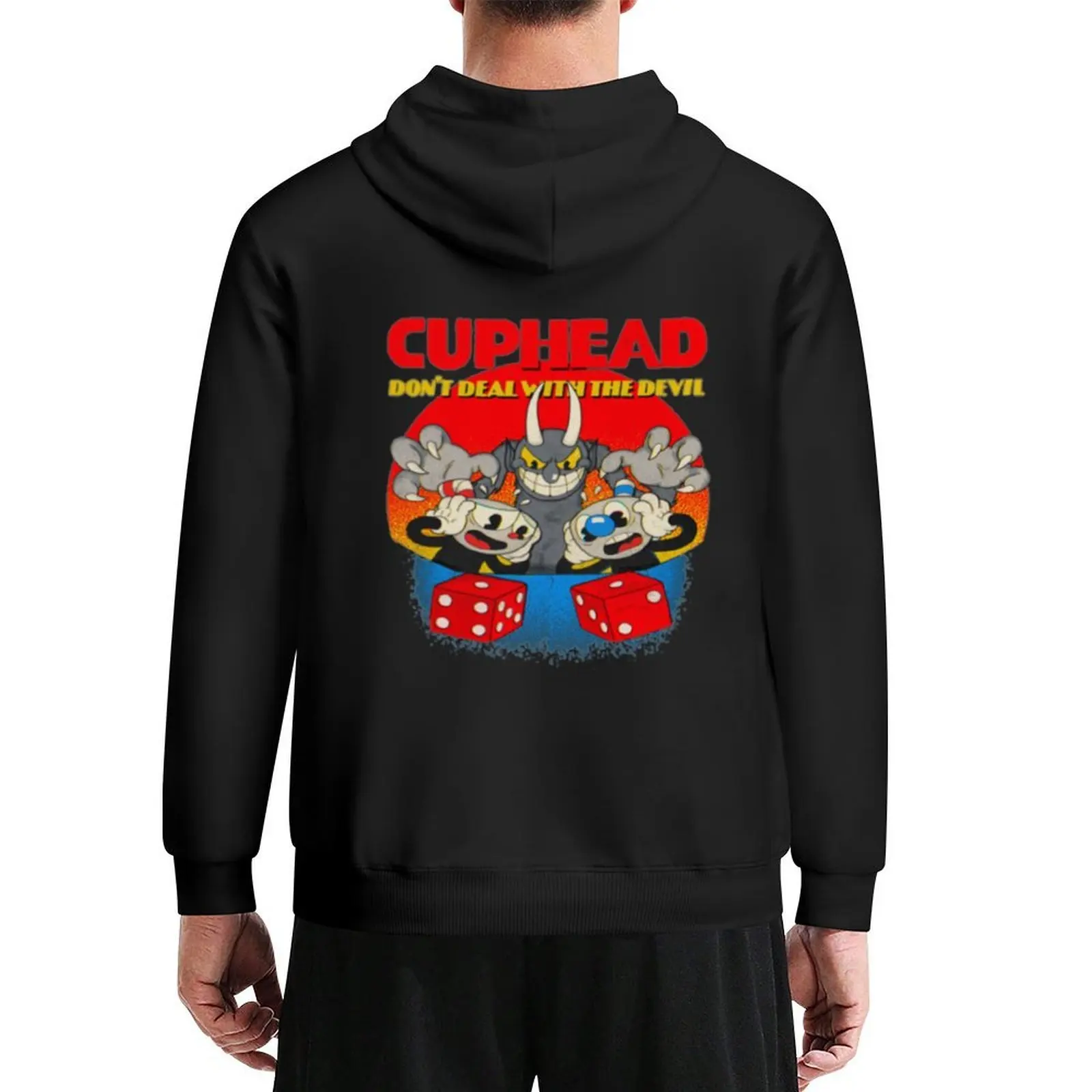 

Cuphead Mugman Dont Deal With The Devil Hoodie mens clothing winter clothes men's winter sweater blouse hoodie streetwear