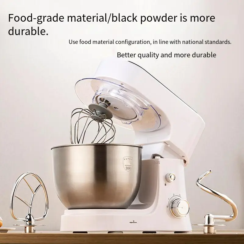 Household desktop high-capacity full-automatic chef machine stainless steel dough mixer cream multifunctional agitator