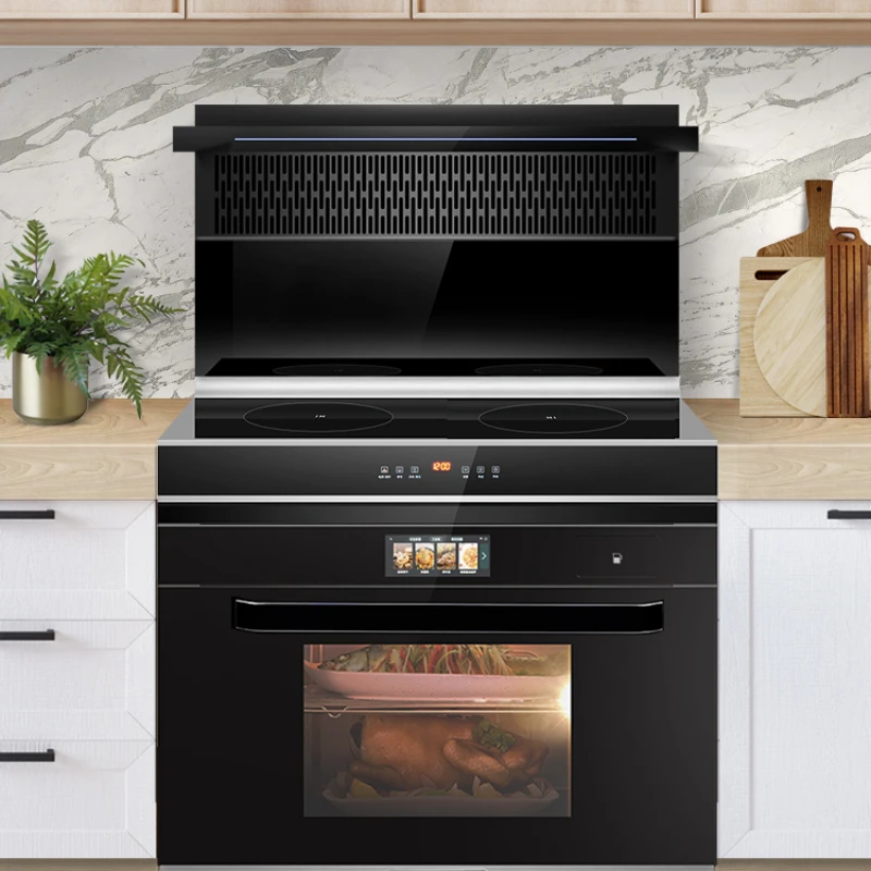 

Integrated stove X8 induction cooker, oven all-in-one machine, side suction, lower row electric ceramic stove, steaming