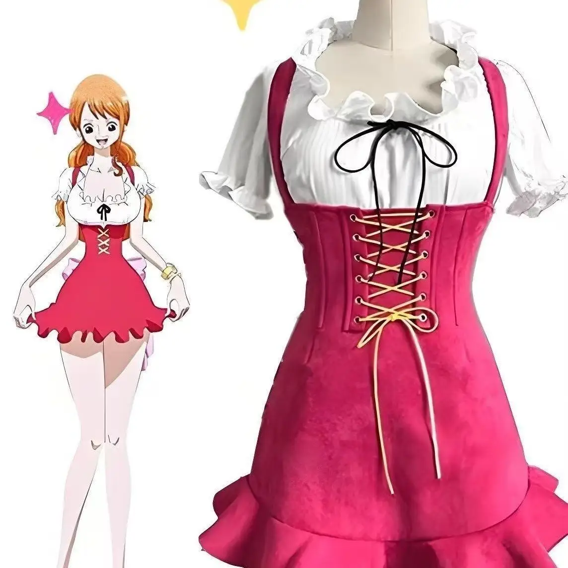 

Nami Cosplay Costume Full Set of Cute Sweet Outfit for Women Suitable for Halloween and Christmas