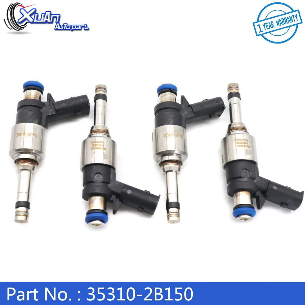 XUAN 4pcs Car Fuel Injectors Nozzle 35310-2B150 For Hyundai Accent Kia Rio Soul 2017-2020 1.6L L4 353102B150