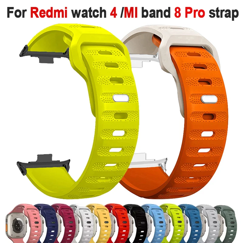 حزام سيليكون لساعة Redmi Watch 4 الذكية سوار بديل Correa لـ Xiaomi Mi Band 8 Pro WristBand الملحقات الذكية