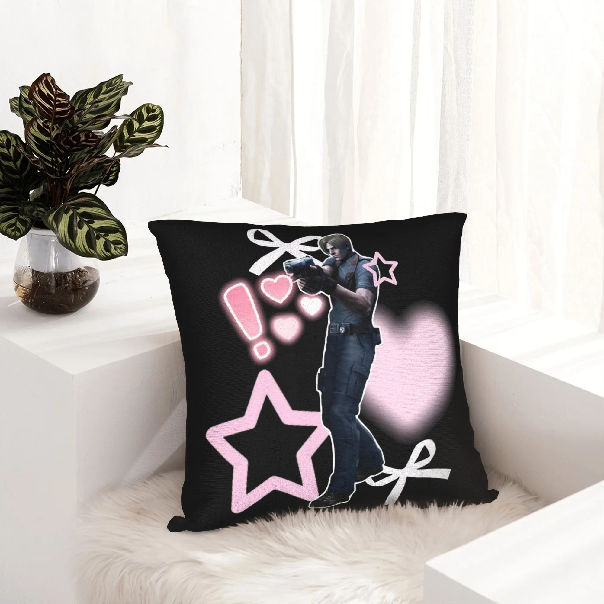 Leon Kennedy  Residents Evils Pillowcase Soft Polyester Cushion Cover Decor  Pillow Case Cover Sofa Wholesale 45X45cm