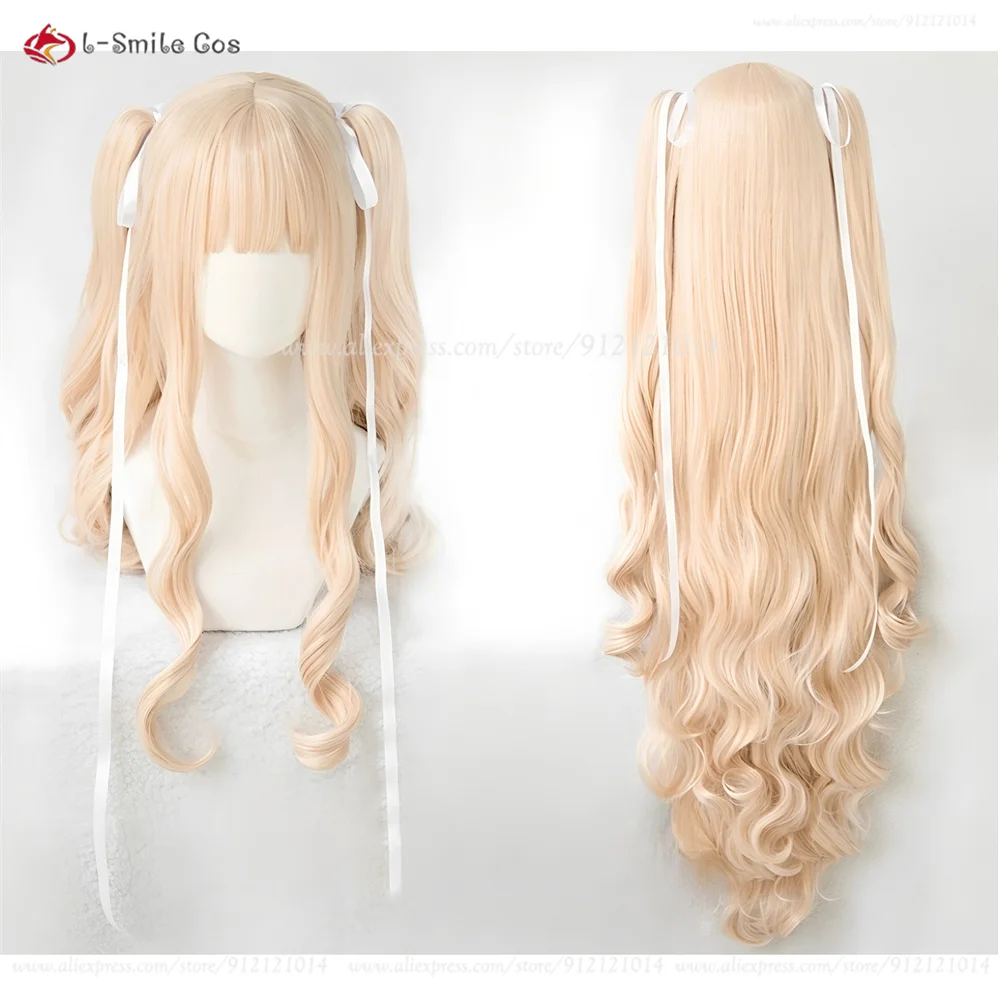 

Kirakishou Cosplay Wig Cream Powder Gold 125cm Cruly Wigs For Women Cosplay Anime Wig Heat Resistant Synthetic Hair Halloween