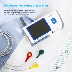 Patient electrocardiogram monitor, heart rate monitoring, Bluetooth dynamic electrocardiogram monitor, APP data storage, LED dis
