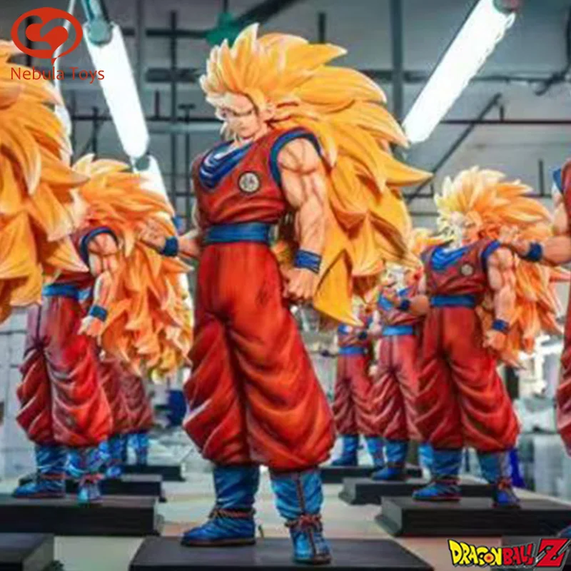 

56 см аниме Dragon Ball Рисунок Сон Гоку Фигурки Супер Сайян Гоку Фигурка Статуя из ПВХ Модель Коллекция Детские игрушки Рождественские подарки