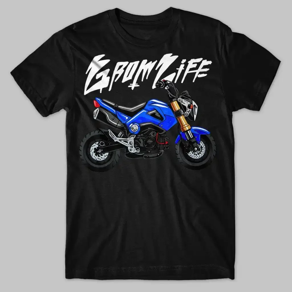 

Classic Japanese Motorcycle MSX125 Grom Life T-Shirt 100% Cotton O-Neck Summer Short Sleeve Casual Mens T-shirt Size S-3XL