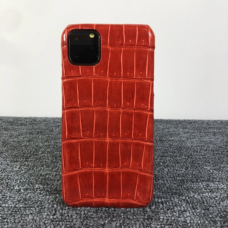 Natural Crocodile Belly Skin Case For iPhone X XR XS 11 12 13 14 15 Pro Max Plus Real Genuine Alligator Cayman Leather Cover