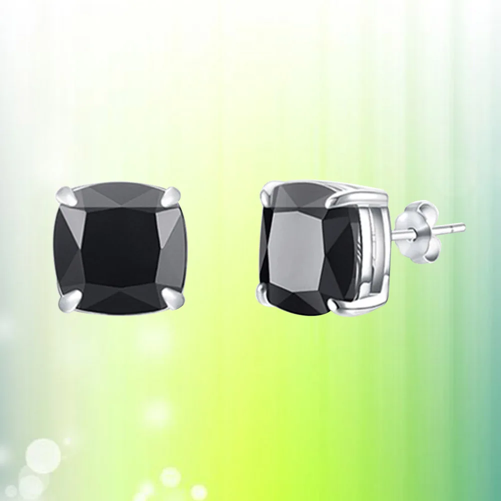 

Colored Zircon Earrings Silver Sterling Stud Women Fashion Trendy Temperament Pin