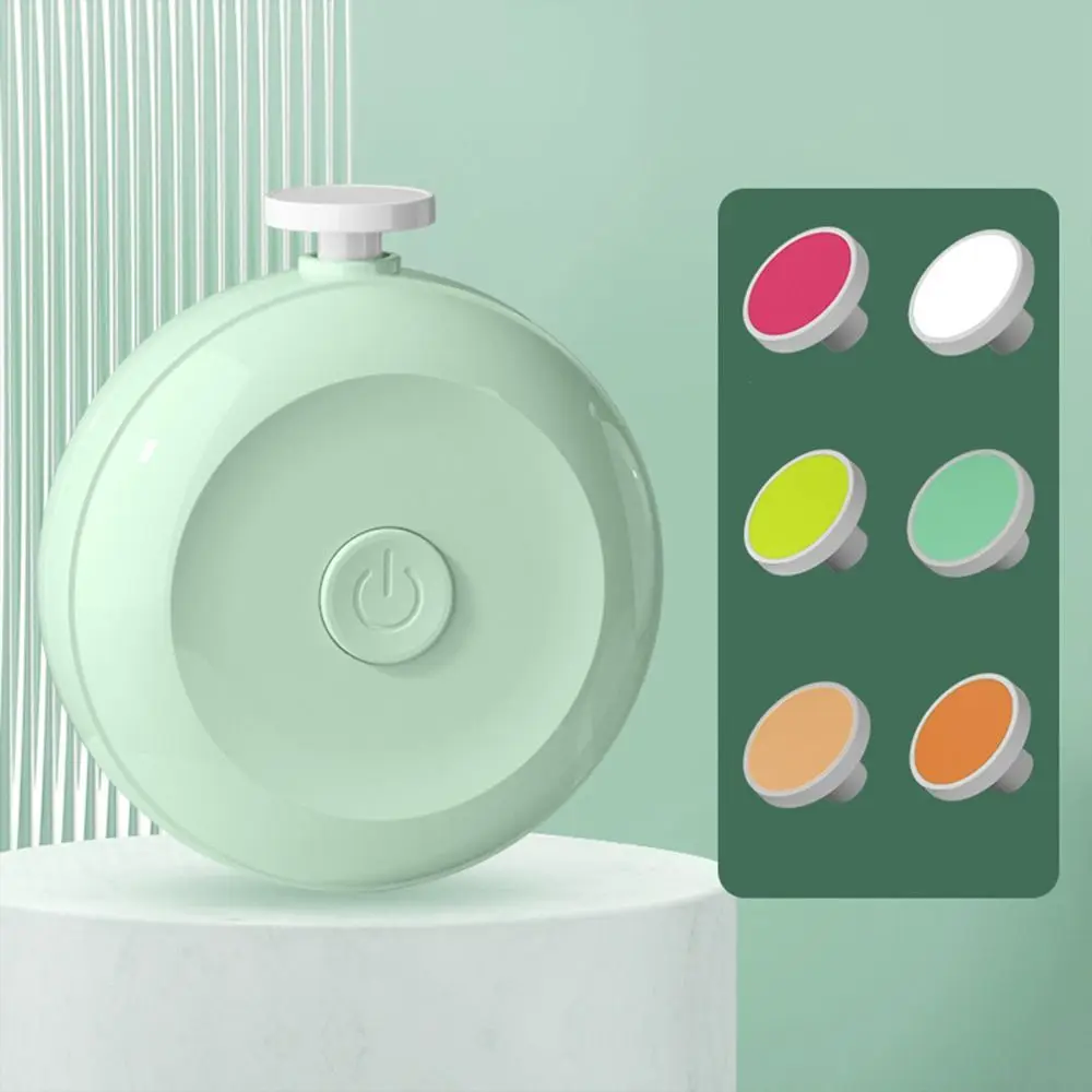 ماكينة تشذيب أظافر الأطفال الكهربائية لحديثي الولادة، آمنة 360 درجة °   مطحنة أظافر دوارة للأطفال، 6 رؤوس لطحن، مقص أظافر صامت هدية