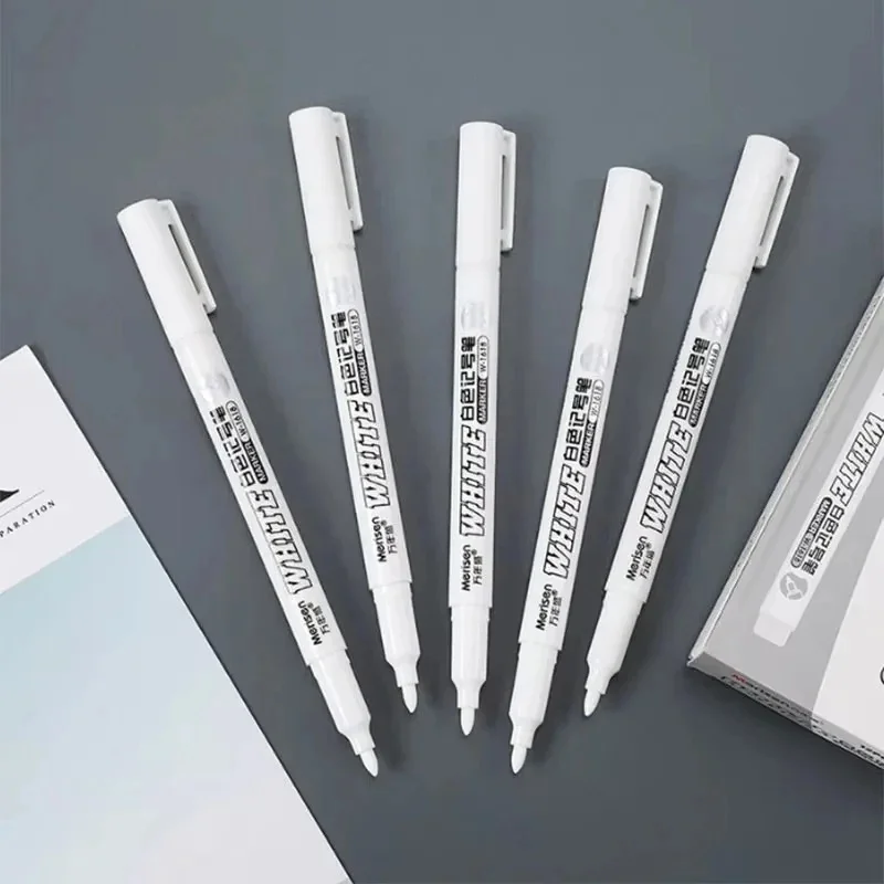 3-18PCS Waterproof Metal Marker Washing Art Painting Graffiti Pens Fabric Wood Leather Marker1.5MM Permanent White Paint Pen