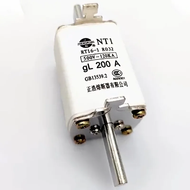 Knife Shaped Fuse Link NT1 RT16-1 R032 500V-120KA 250A 200A 160A 125A gG/gL Ceramic Fuse Core NT1-250 for Electrical Protection