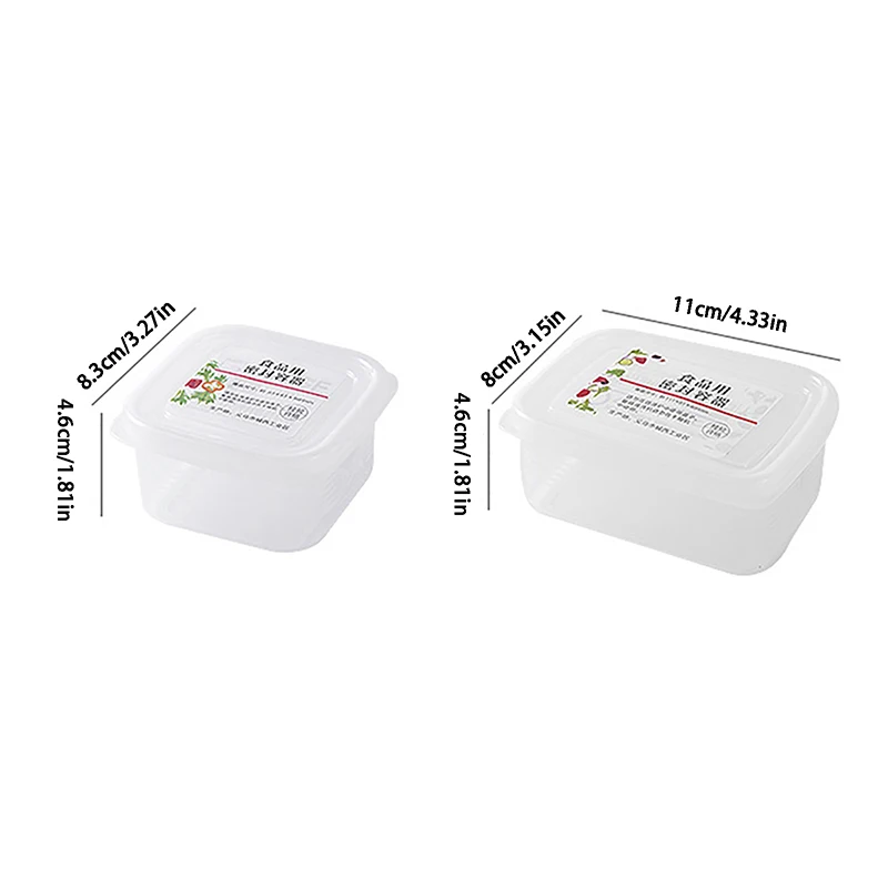 Fresh-Keeping Organizer Box Transparent Cheese Container Kitchen Frozen Meat Storage Box Portable Refrigerator Fruit Vegetable