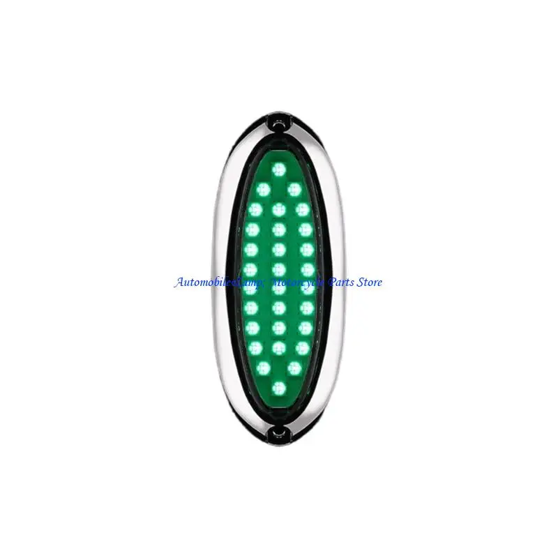 H7BD 12 24V Wide Underwater Boat Light with Easy Installation 30 LED Waterproof 316 Stainless Steel for Yachts