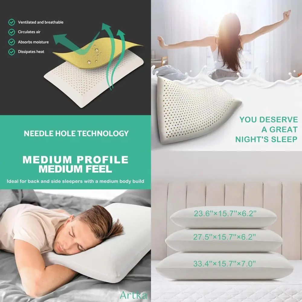 

Подушка из 100% натурального премиум-латекса — идеальна для сна на спине, на боку или на животе, со съемным хлопковым чехлом