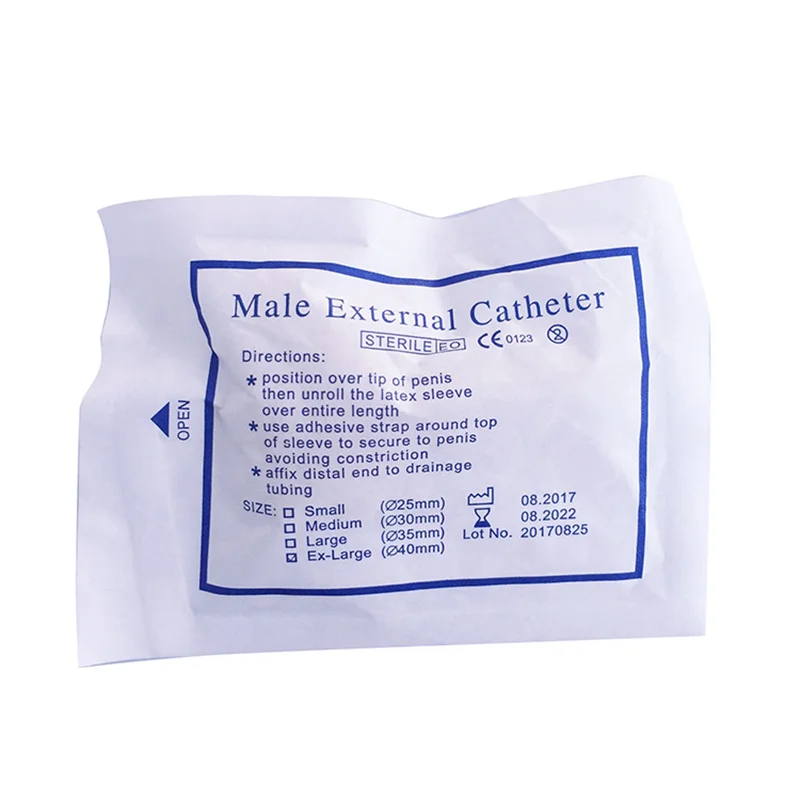 Cateter externo masculino descartável do látex, 10pcs