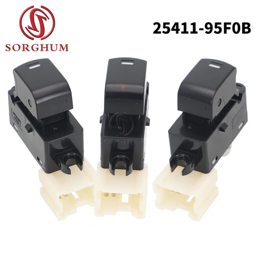SORGHUM-Interruptor de ventanilla eléctrica LHD para conductor delantero izquierdo, para Nissan Almera Classic B10 Sunny B10 2006-2013 2541195F0B 25411-95F0B