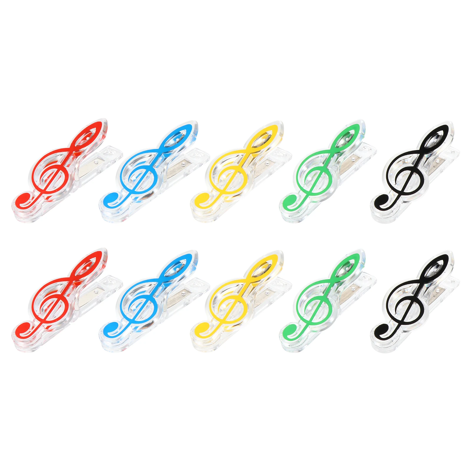 

10 Pcs Note Music Page Clip Clip Premium ABS Piano Score Page Book Holder Stationery Office Decorative Plastic