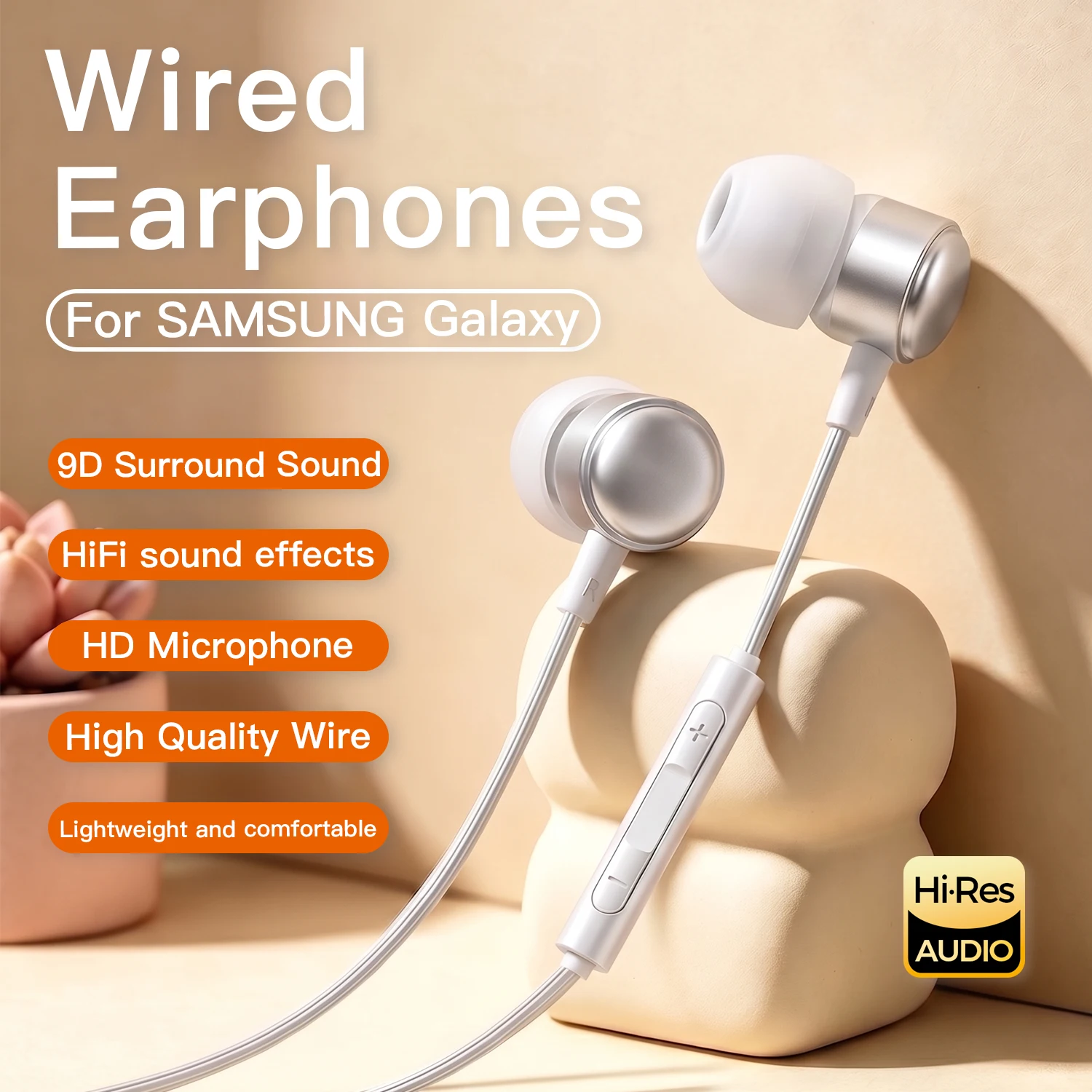 HiFi Surround Headphones Bass Stereo Sound For Mobile Phone Computer HD Microphone Sports Music Gaming Accessories Wired Headset