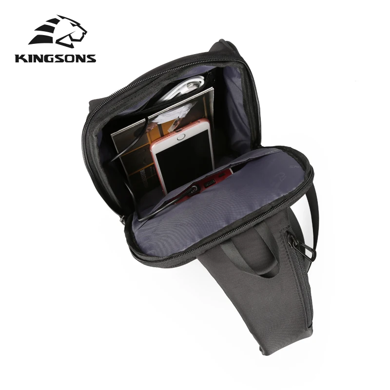 Kingsons 10.1 Inch Tablet PC Bag Chest Bag Men Crossbody Bag Small for Men for Single Shoulder Strap Bags