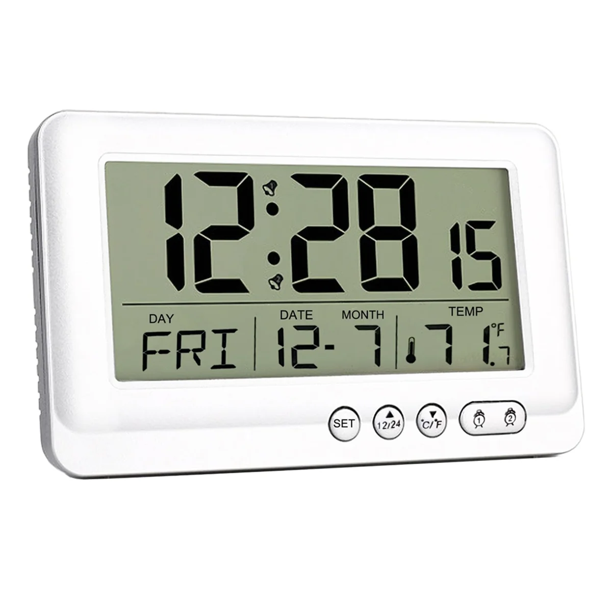 

Battery Operated Digital Clock,Simple Alarm Clock for Bedrooms Shelf Desk Bedside ,Travel Alarm Clock with Dual Alarm