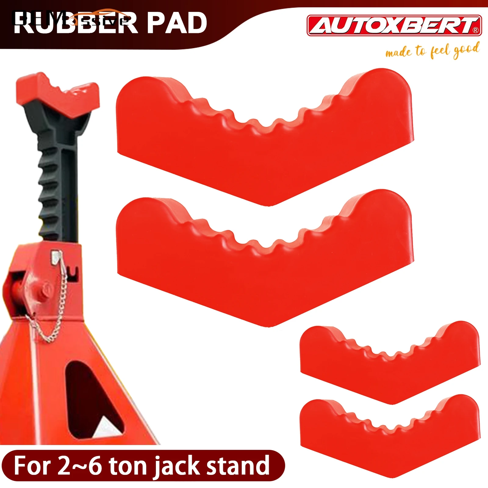 3Ton 6Ton Car Rubber Slotted Guard Jack Stand Pad Support Block Lifting Lift Frame Rail Pinch Protector Anti-Slip Floor Cushion