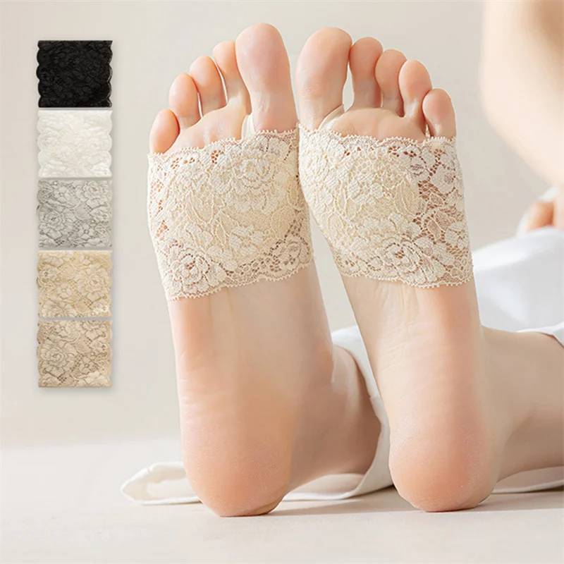 

Short Lace Half Palm Socks Women Socks Elasticity Foot Care Toe Separator Socks Five Finger Socks Mesh Half Palm Insoles