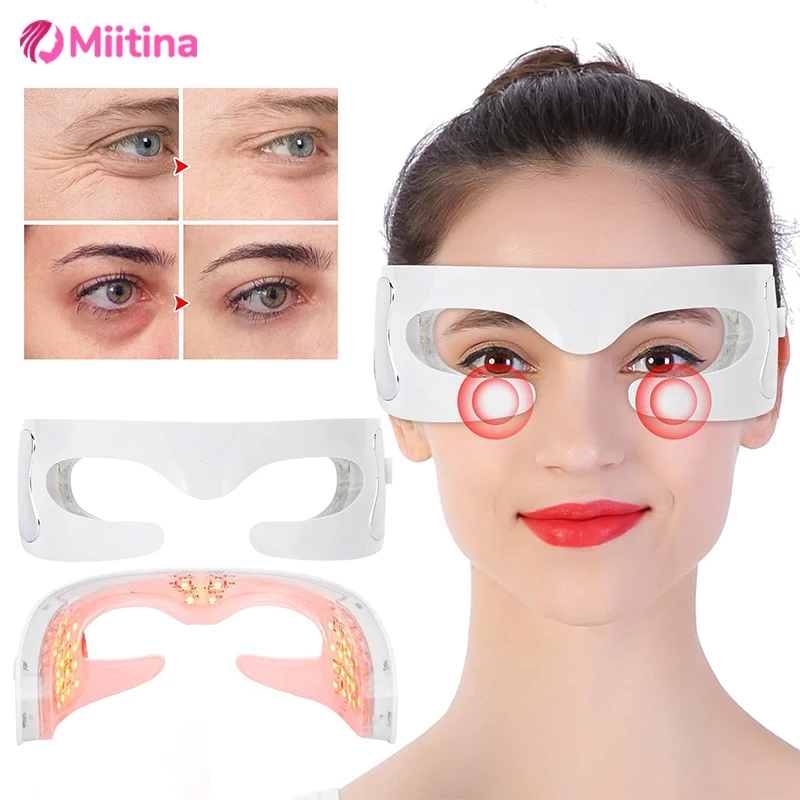 

Red Light Therapy Anti-Aging Eye Massager Eyes Fatigue Relief Relaxation Dark Circles Hot Compress Massage Reduce Fine Lines