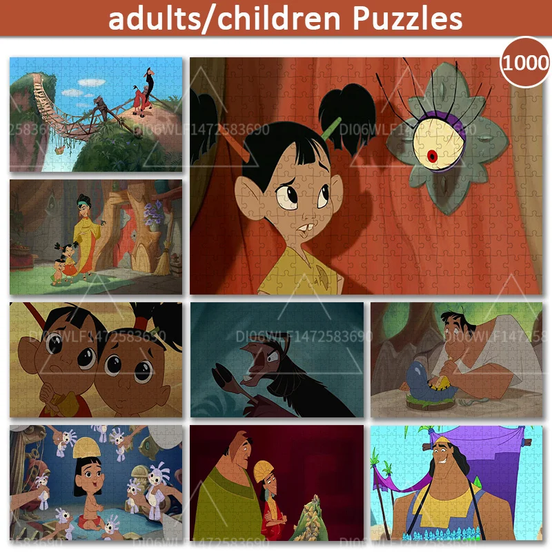 

Jigsaw Puzzle Toys The Emperor's New Groove Disney 1000 PCS Wooden Puzzles Adult Games Kids Educational Toys Family Gift Collect